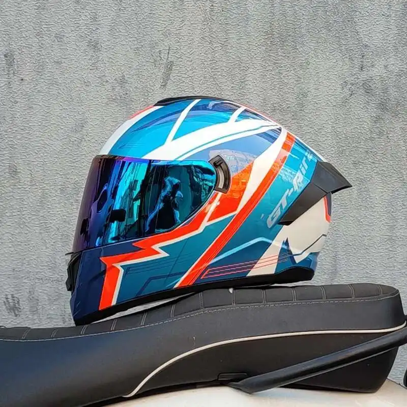 

Мотоциклетный шлем на четыре сезона, профессиональный гоночный защитный шлем LVS с двумя линзами, мотоциклетный анфас,