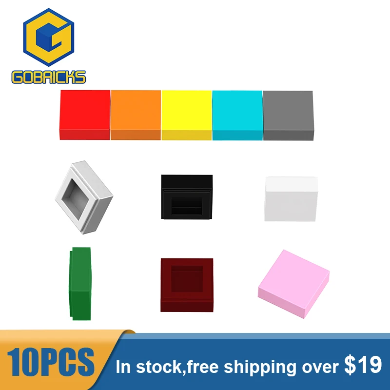 Gobrick, 10 шт., MOC 1x1, высокотехнологичный переключатель для строительных блоков, детали, совместимые с 3070 30039, развивающие технические игрушки