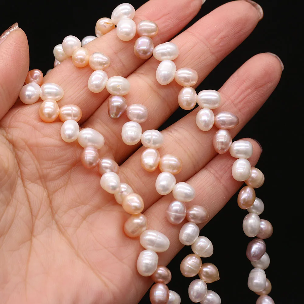 Купи 6-7mm Natural Freshwater Pearl Beads White Pearl Loose Spacer Beads For Jewelry Making DIY Bracelet Necklace Women Gift за 448 рублей в магазине AliExpress