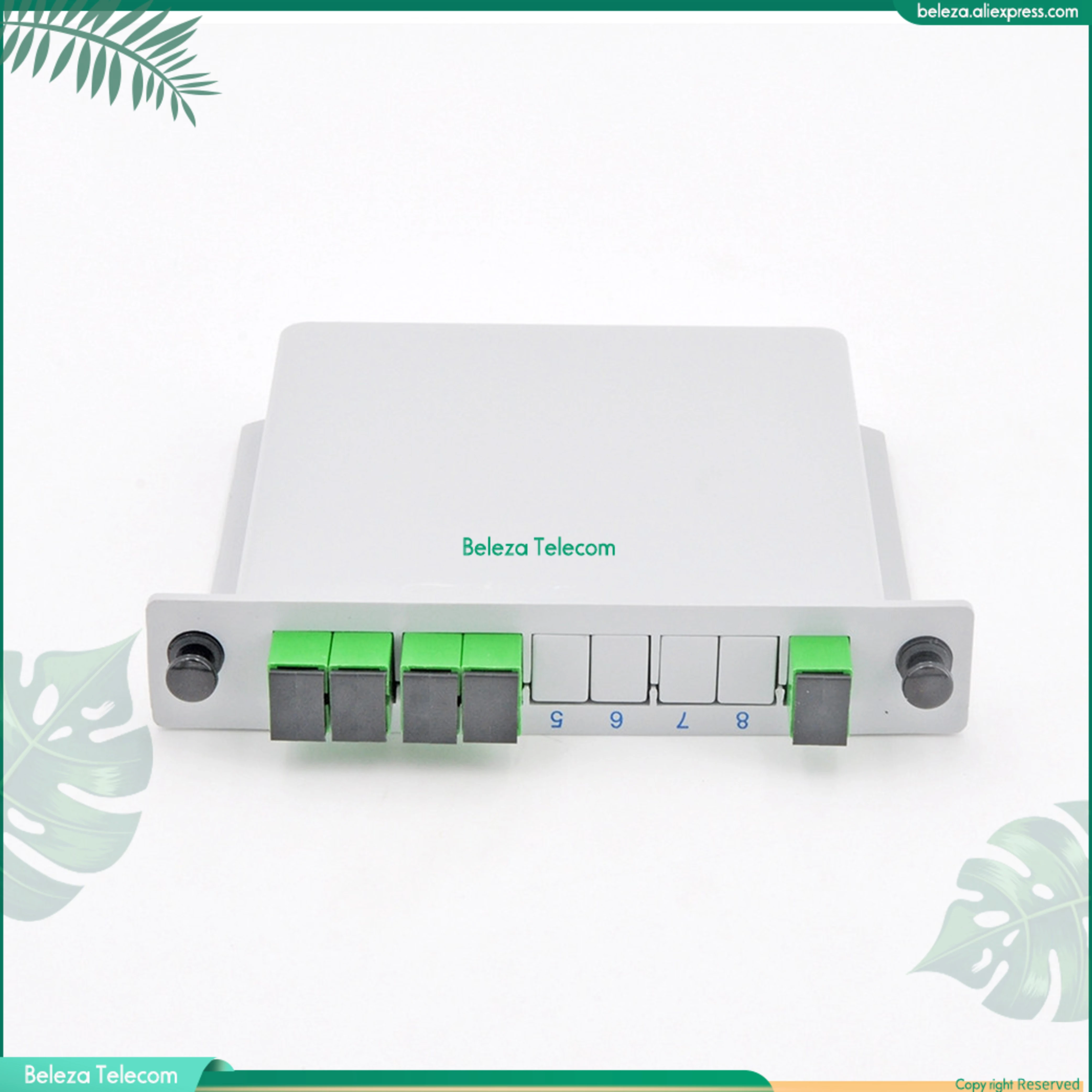 PLC Cassette SC APC 1X4 Fiber Optic Splitter Box FTTH Cassette Insertion Type Fiber Optic Splitter Fast dispatch