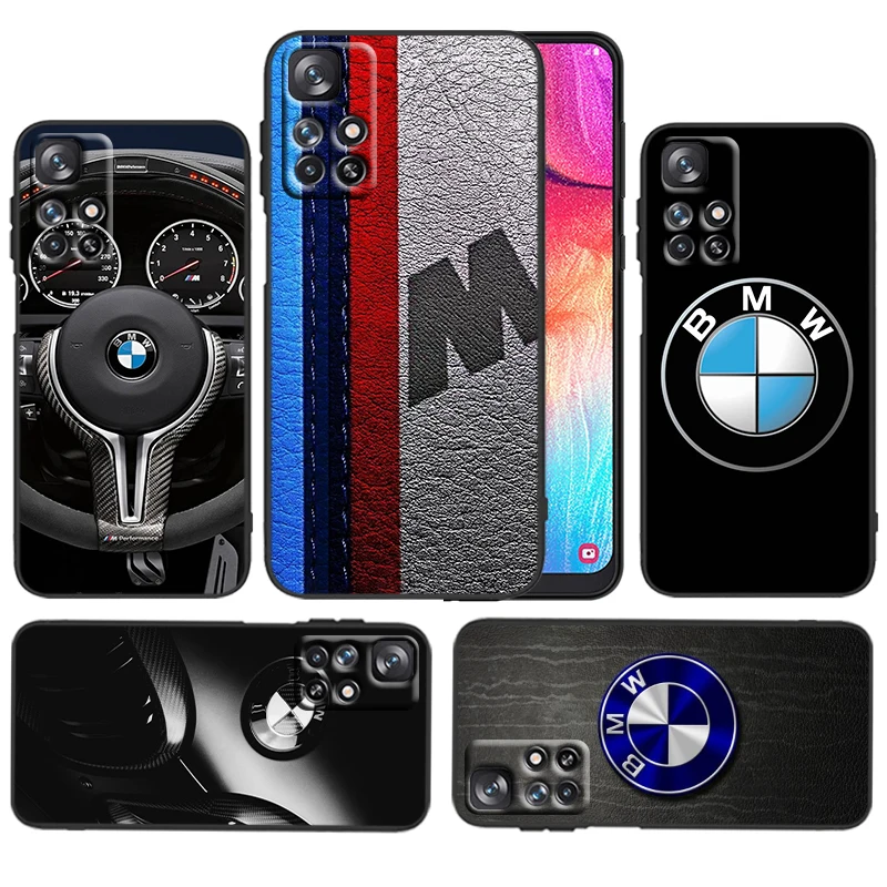 

Red Blue BMW For Xiaomi Redmi 12C 11 A1 Plus 10 10X 9T 9C 9C 8 7 6 4G 5G Silicone TPU Soft Black Phone Case Coque Capa Fundas