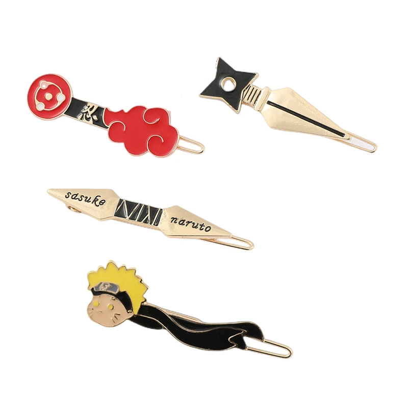 

Anime Naruto Peripheral Hair Accessories Uzumaki Naruto Metal Side Bangs Clip Cos Accessories Personality Creative Frog Buckle