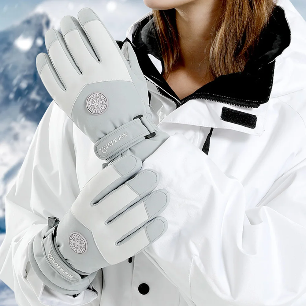 

Winter Skiing Gloves for Women Men Touch Screen Cycling Fleece Waterproof Thick Snowflak Motorcycle Warm Windproof Snow Gloves