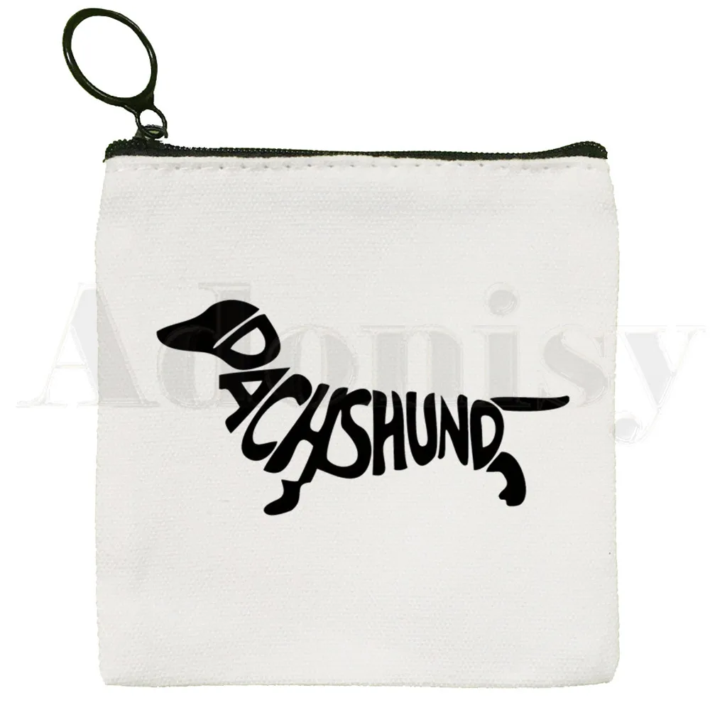 Anatomy Life Is Better With A Dachshund Funny Coin Purse Illustration Key Case Simple Small Cloth Bag New Creative Coin Purse