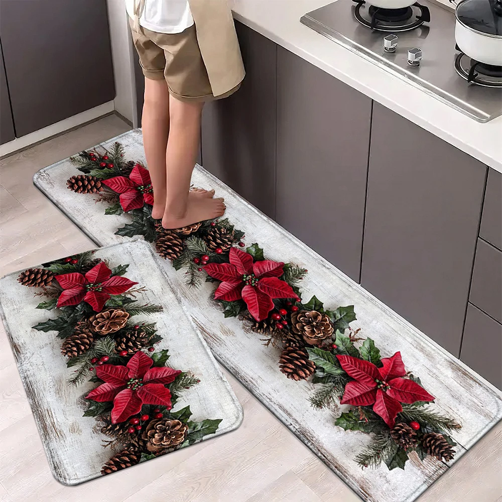 

Рождественский кухонный коврик из полиэстера