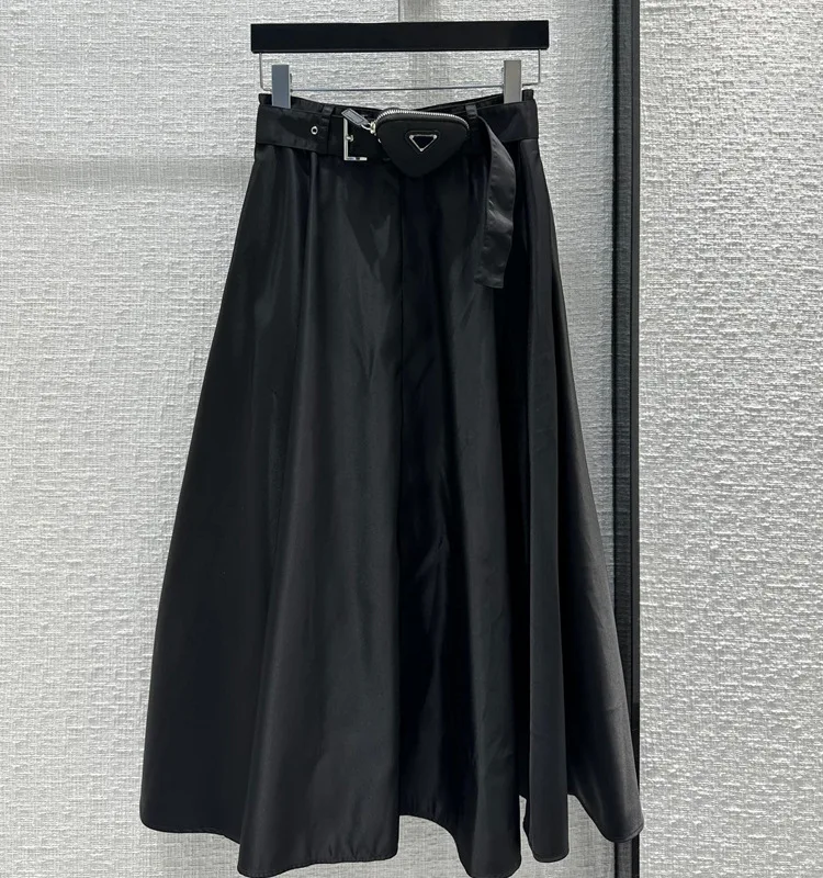 

2023 нейлоновая длинная полуюбка, функциональная Стильная Милая крутая Повседневная декоративная сумка с высокой талией и зонтиком, летняя полуюбка-качели, Новинка