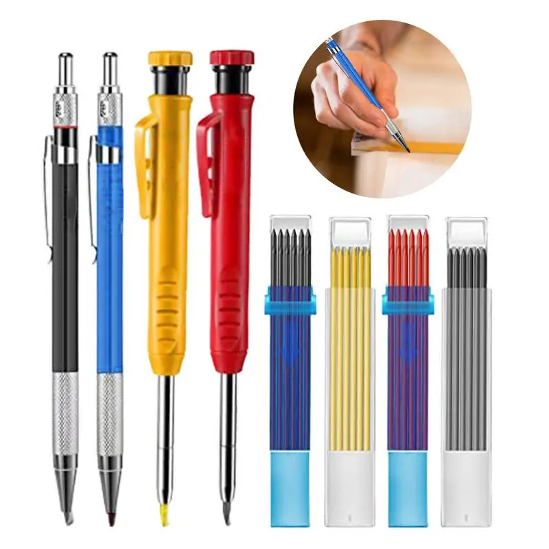 

Carpenter Pencils Solid Construction Woodworking Tool Set With Sharpener Sturdy 45mm Long Fine Point Carbide Scriber Tool