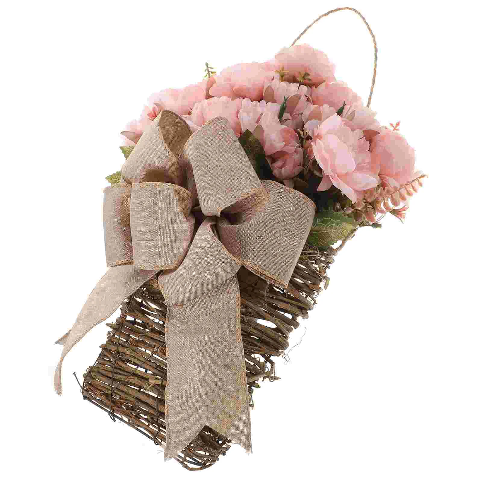 

Artificial Flower In Basket Artificial Hanging Wall Front Door Artificial Flower Fake Hanging Flower Artificial Flower Decor