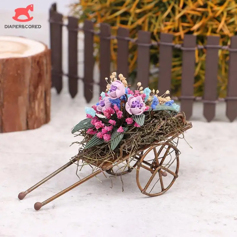 

Корзина для цветов для кукольного домика, 1:12