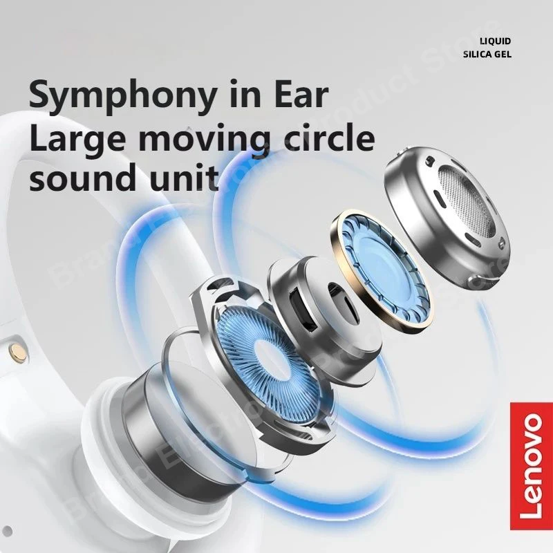 Оригинальные спортивные TWS наушники Lenovo LP7 LP75 с микрофоном Bluetooth V5.3 беспроводные