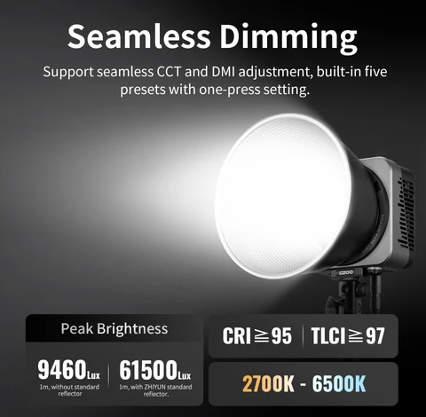 ZHIYUN MOLUS G200 200 Вт светодиодный светильник для видеосъемки