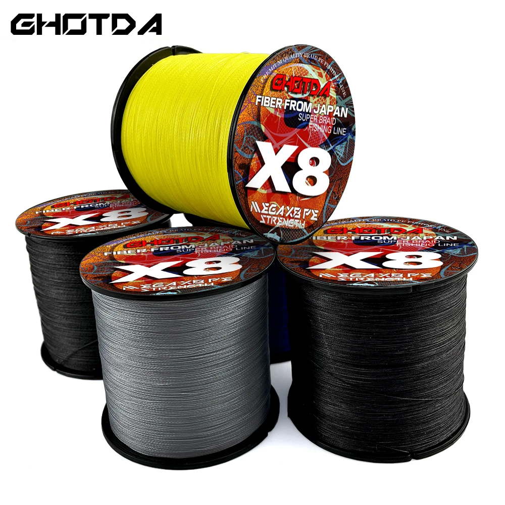 

GHOTDA New 8 Strands 1000M 500M Braided Fishing Line Lure Multifilament Linha De Pesca 18 22 131 39 43 52 61 78LB