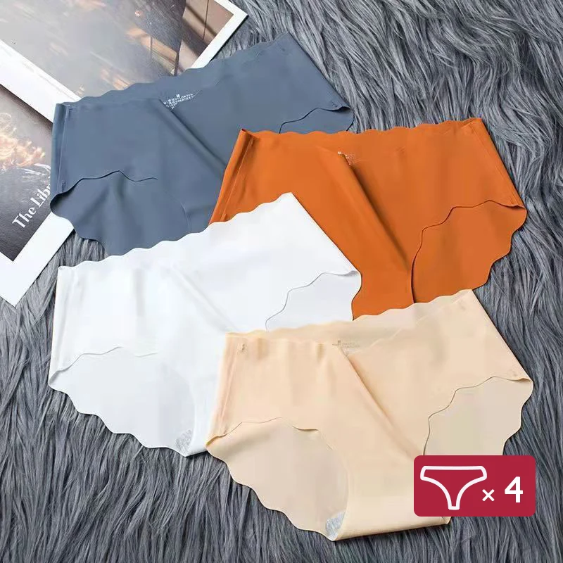 

Трусики женские из вискозы со средней посадкой, 4 шт.