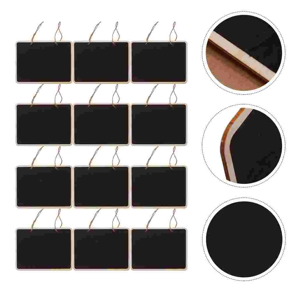 12pcs Practical Chalkboards Hanging Signs Chalkboards Plaques Blackboard Wall Signs