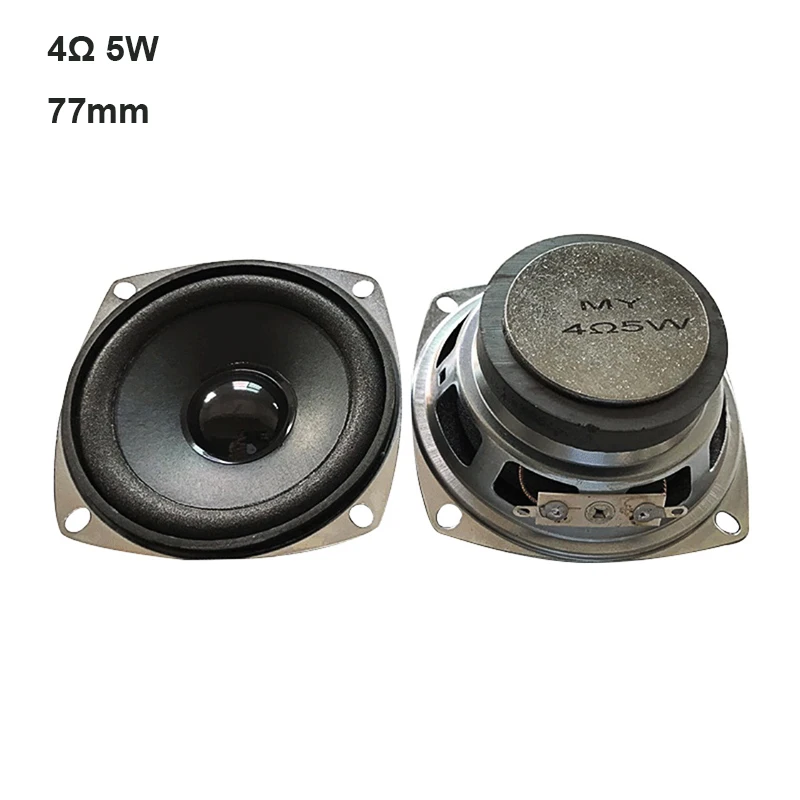 3 Inch Audio Portable Speakers 4Ohm 5W 77MM Full Range Speaker Unit For Home Theater Sound Loudspeaker Horn DIY