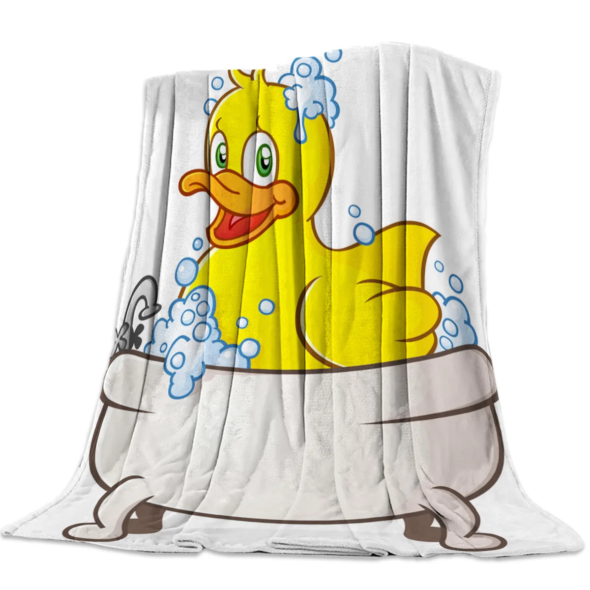 

Fleece Throw Bed Blanket Lightweight Super Soft Cozy Animal Duck Cute Gift for Adults Kids Queen King Twin Size Cartoon Blanket