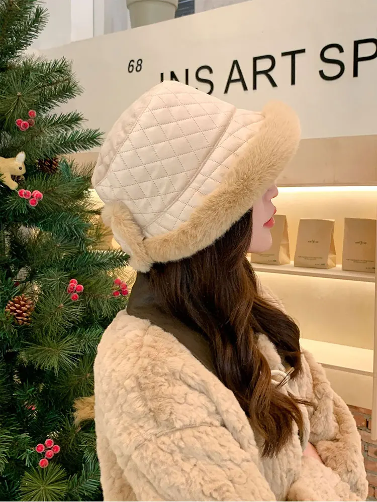 Рыбацкая шапка женская зимняя новая теплая утолщенная для бассейна маленькая