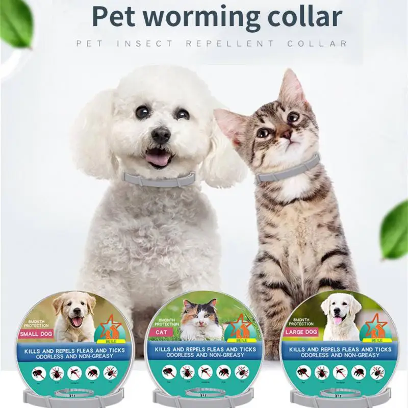 

1PC Dog Anti Flea And Ticks Cats Collar Pet 8Month Protection Retractable Pet Collars For Puppy Cat Large Dogs Pet Accessories