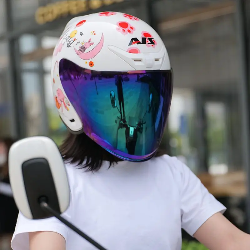 Шлем AIS для электромобиля женские мотоциклетные шлемы с открытым лицом мужские