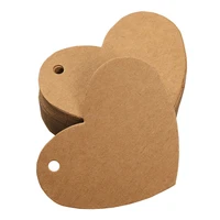 100pcs heart shaped hang tags white black kraft paper tags garment bags shoes price cards blank handmade tag sewing accessories