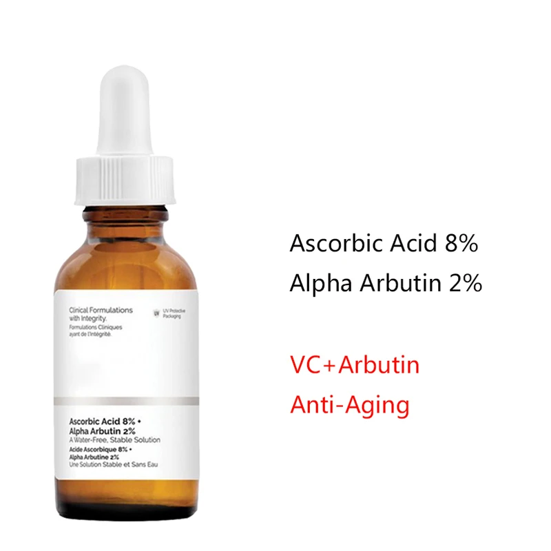 Ascorbic Acid 8% + Alpha Arbutin 2% 30ml Whitening Serum Anti-Aging Bleaching Lighten Pigmentation Original Skin Care
Ascorbic Acid 8% + Alpha Arbutin 2% 30ml Whitening Serum Anti-Aging Bleaching Lighten Pigmentation Original Skin Care
