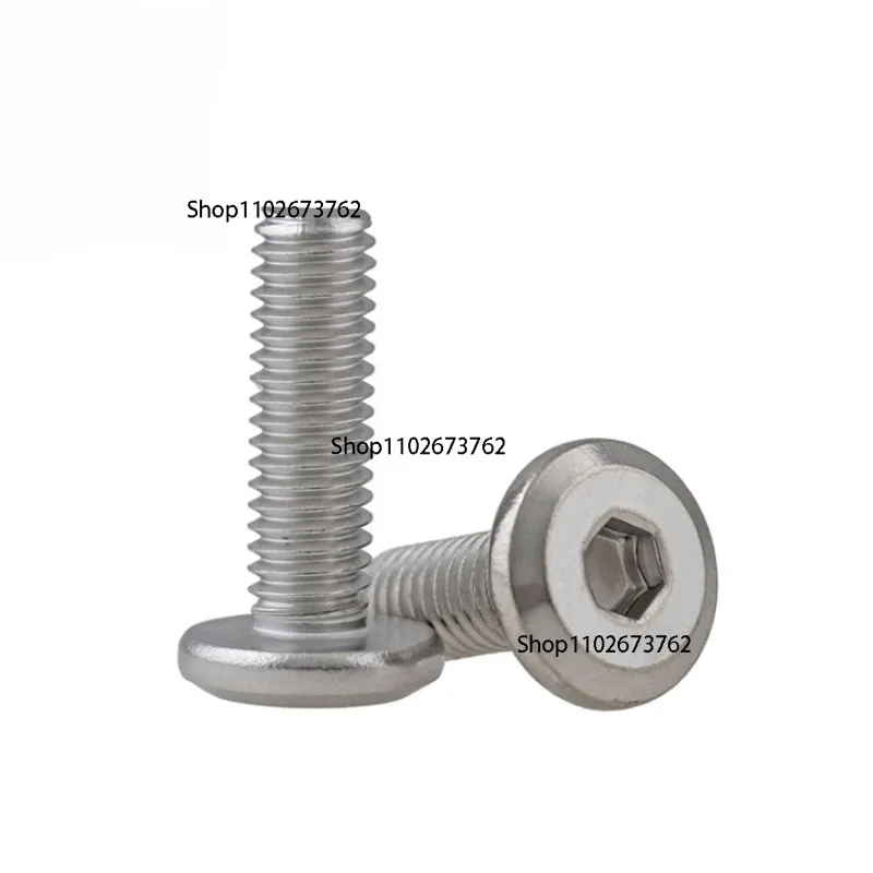 

5/10/20/50pcs M1.6 M2 M2.5 M3 M4 M5 M6 M8 Ultra Thin Super Low Flat Wafer Head Screw Bolt 304 Stainless Steel Hex Socket