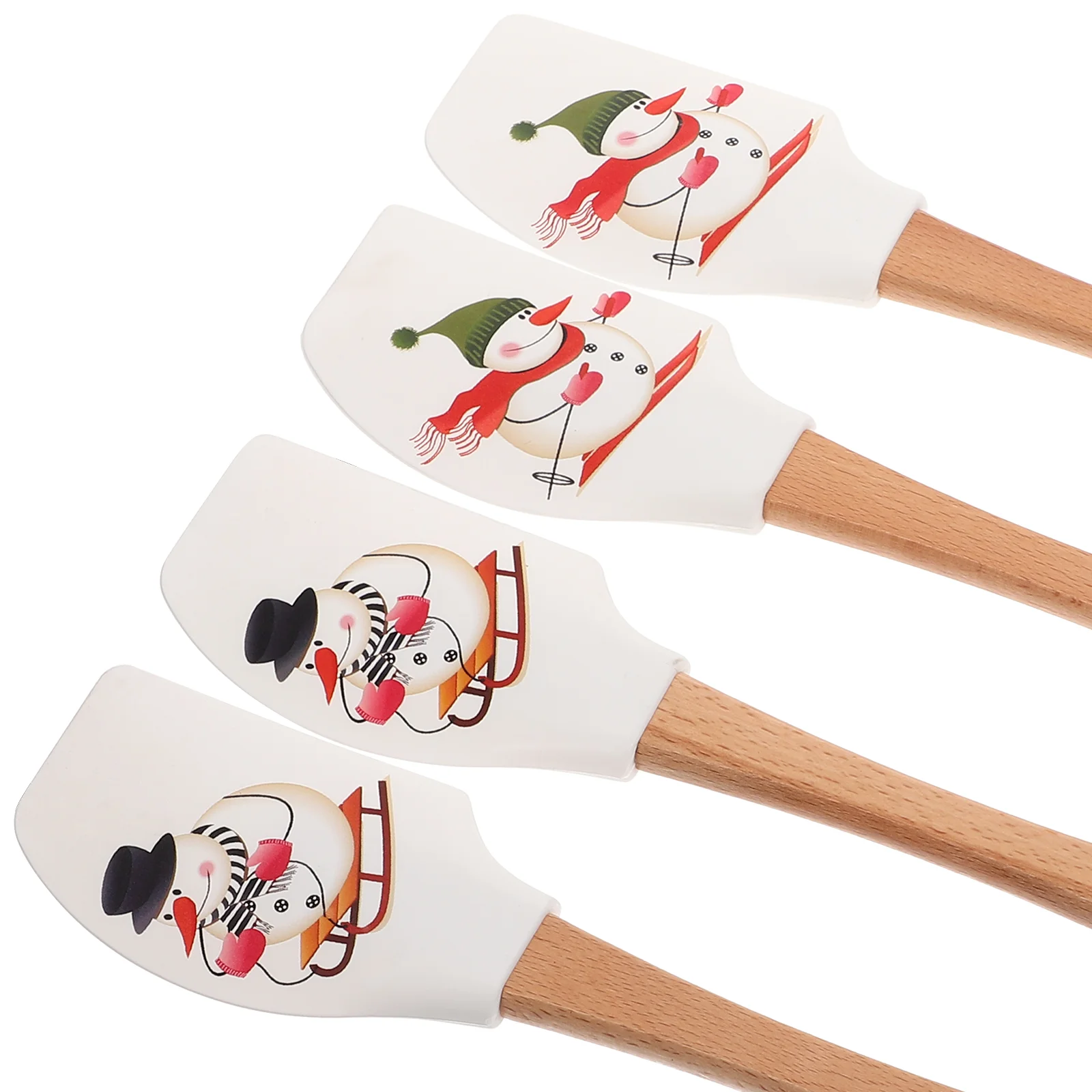 

Spatula Spatulas Spreader Silicone Christmas Kitchen Snowman Sandwich Cheese Claus Santa Holiday Cookie Pancake Scraper Xmas