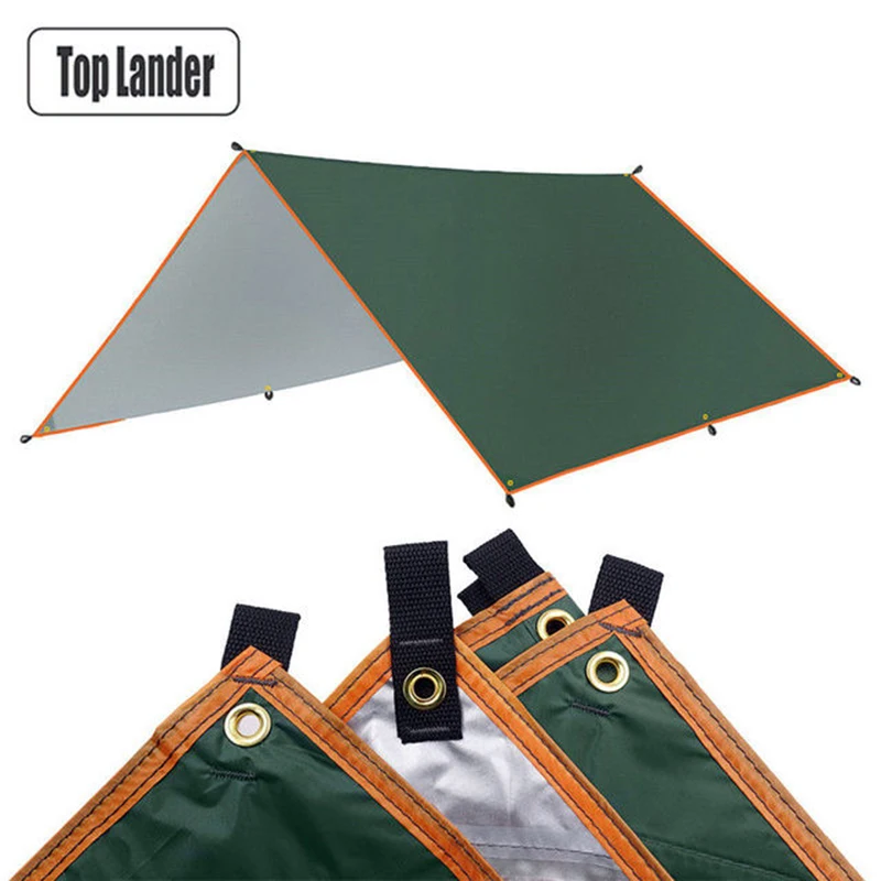 

3x5m 3x4m Tarp Tent Awning Shade Waterproof Anti-UV Garden Canopy Sunshade Outdoor Camping Beach Sun Shelter Hammock Rain Fly