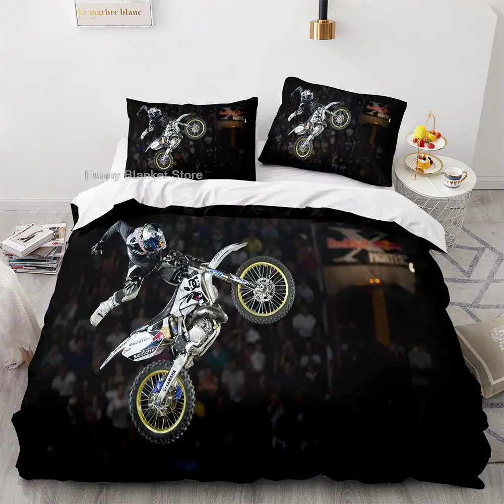 

Motorcycle Bedding Set Single Twin Full Queen King Size Wild race Bed Set Aldult Kid Bedroom Duvetcover Sets 3D Anime Cool 037