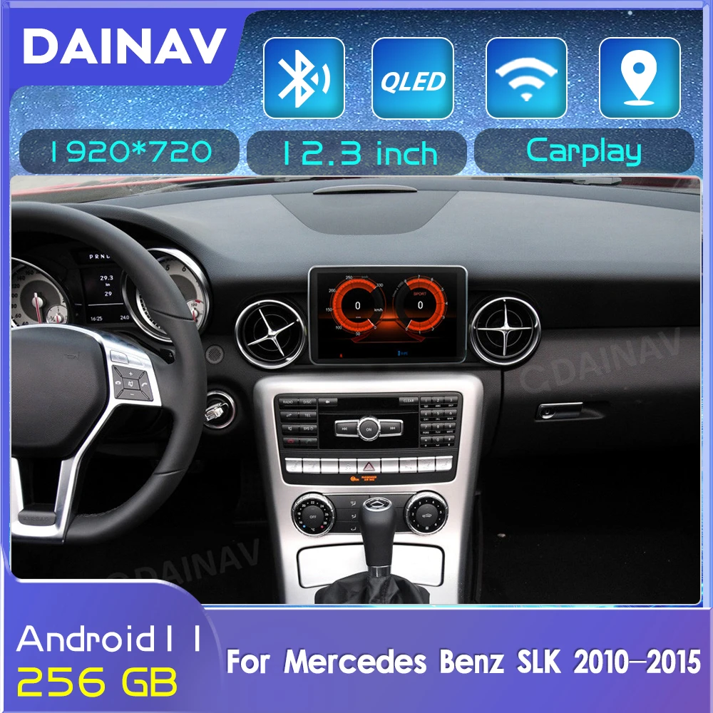 

Автомагнитола на Android 11,0, 8 + 256 ГБ, GPS-навигация для Mercedes Benz SLK 2010-2015, мультимедийный плеер, стерео