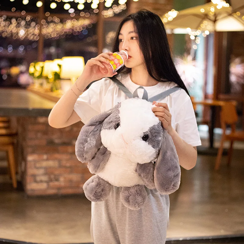 

Long Ear Rabbit Plush Bag Cute Doll Kawaii Shoulder Backpack Crossbody Bag Coin Purse Messenge Bags Plush Toy Girls Gift