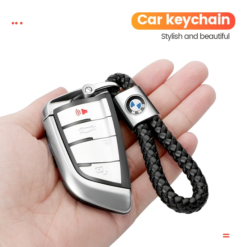 Брелок для ключей ручной работы плетеный кожаный автомобильный брелок со