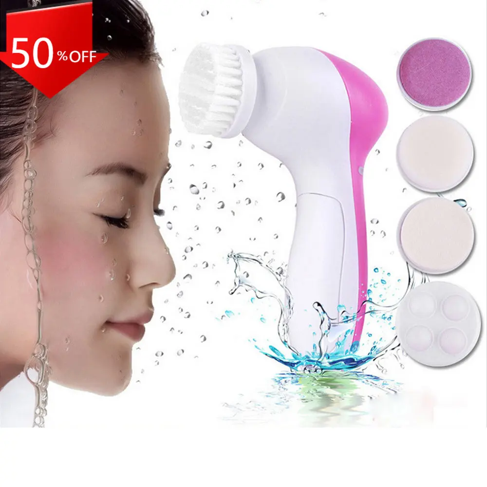 

5 в 1 электрическая щетка для лица отшелушивающая мягкая Дерма Cerds уход за кожей Очищение уменьшает поры очищающее средство отшелушивающее с...