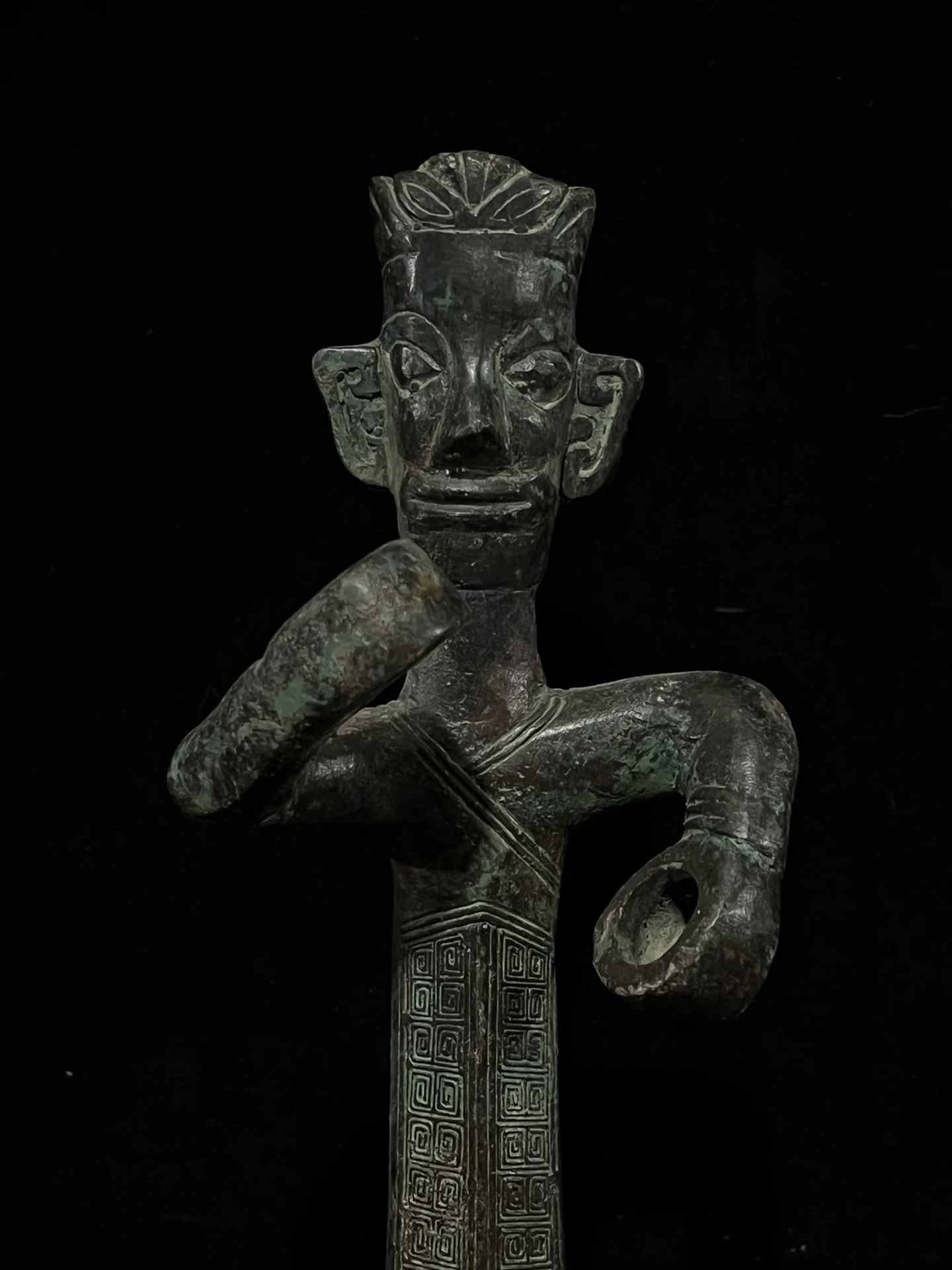 Статуя Бога птицы Sanxingdui 35 см древняя китайская Бронзовая посуда Династия