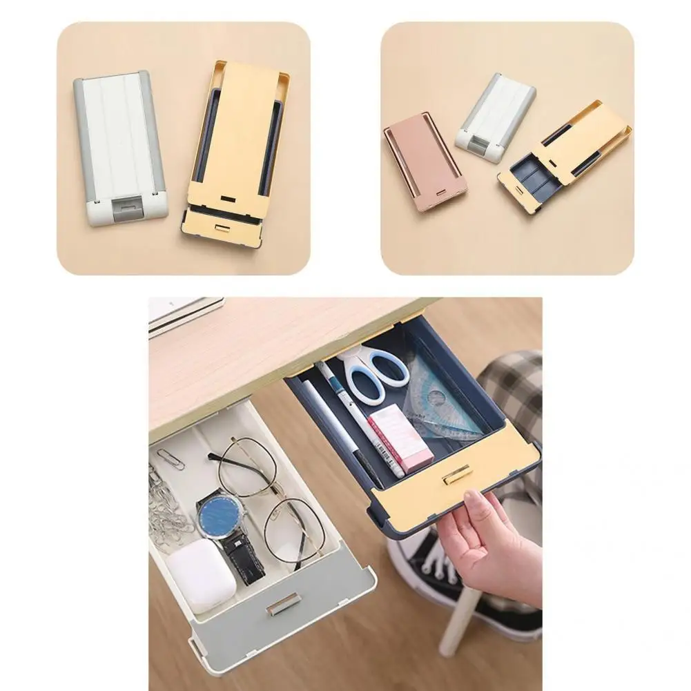 

Компактный однотонный прочный выдвижной ящик для хранения для студентов