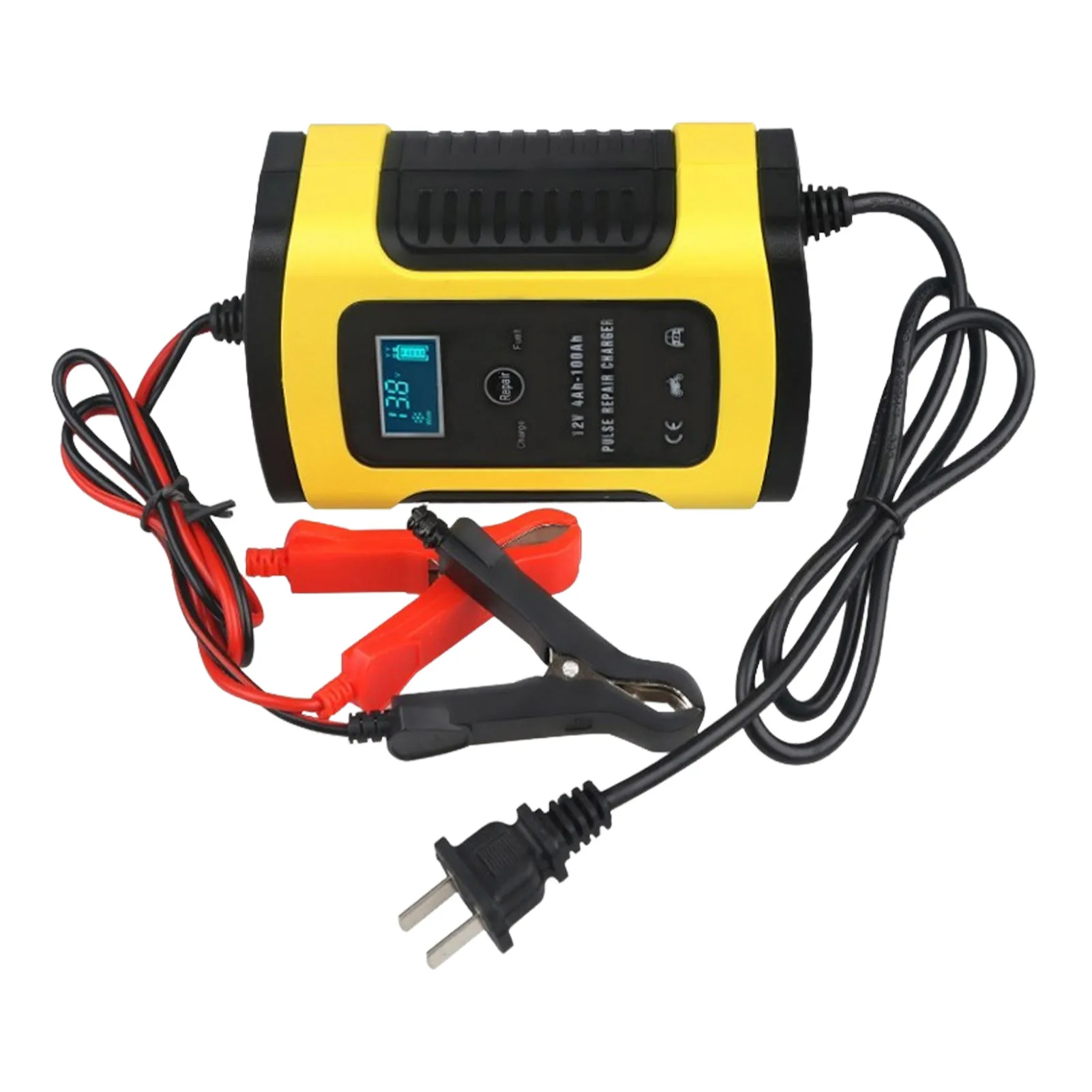 

Car Battery Charger With LCD Display Portable Power Bank Charger Fully Battery Charger Maintainer Battery For Motorcycle Boat