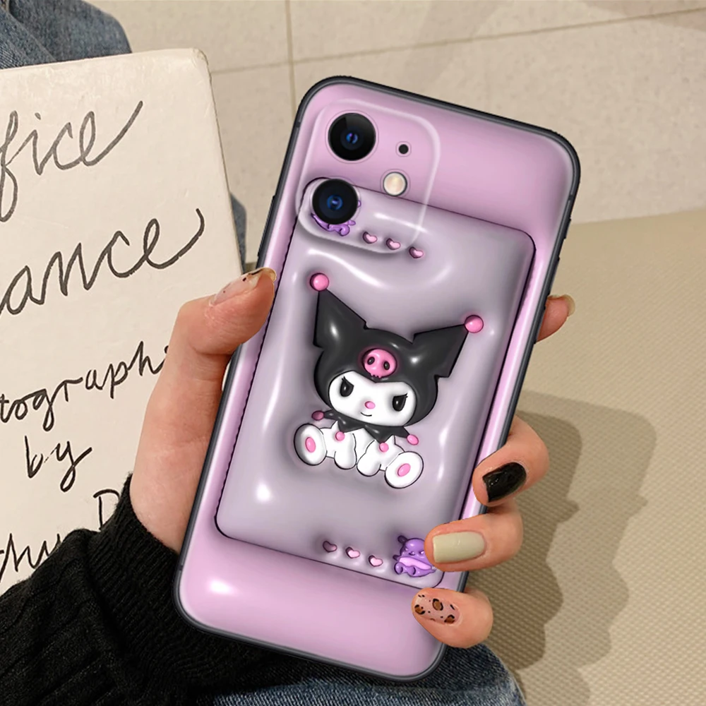 Мягкий чехол Z83 3D Kuromi для Xiaomi Redmi 7A 8 8A 9 9A 9C NFC 10A 9T 10X Note 8T 10 Pro Max 11 11S