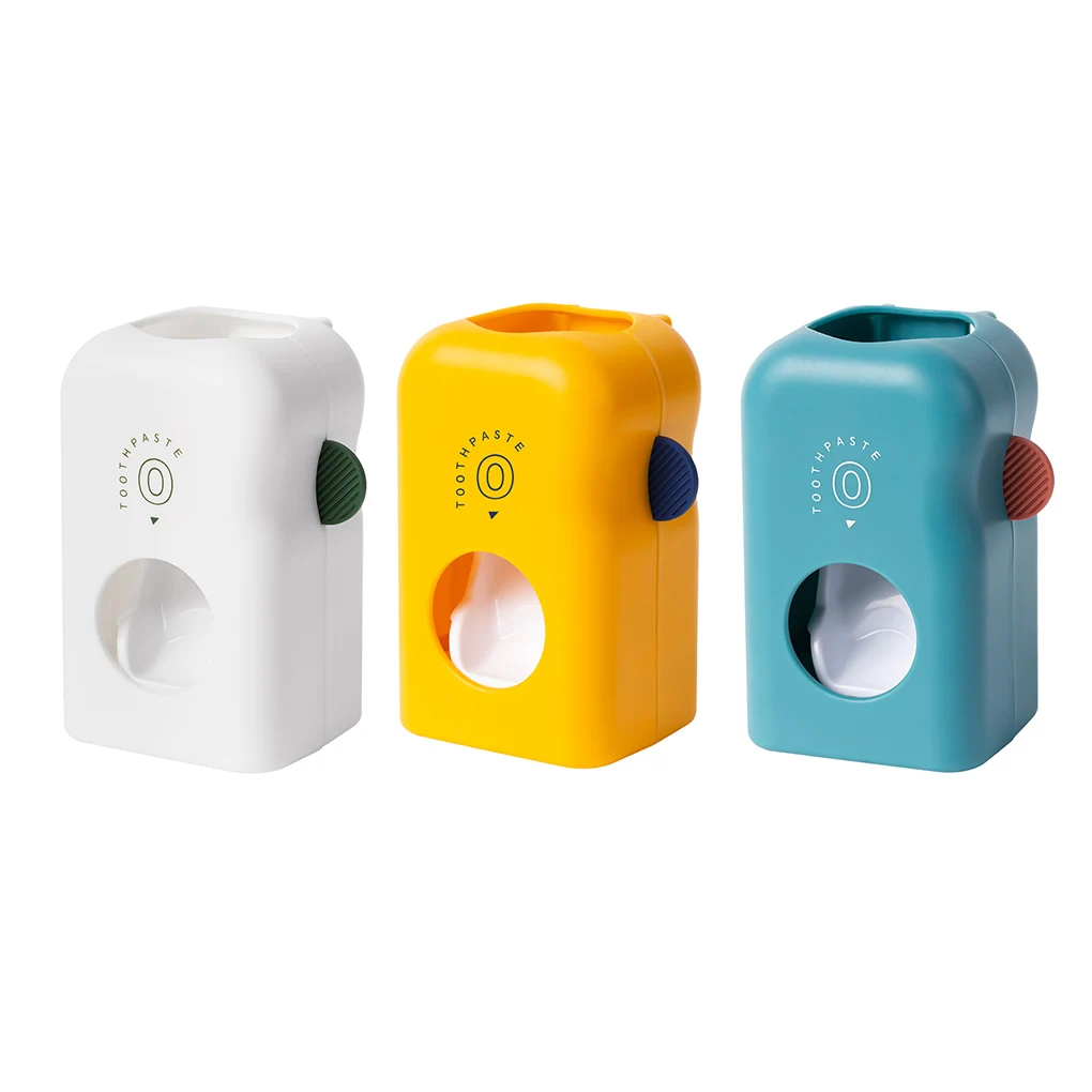 

Toothpaste Squeezer Wall Mounted Sticky Toothpaste Dispenser Bathroom Automatic Tube Squeezer Bathroom Toothbrush Holder Tool