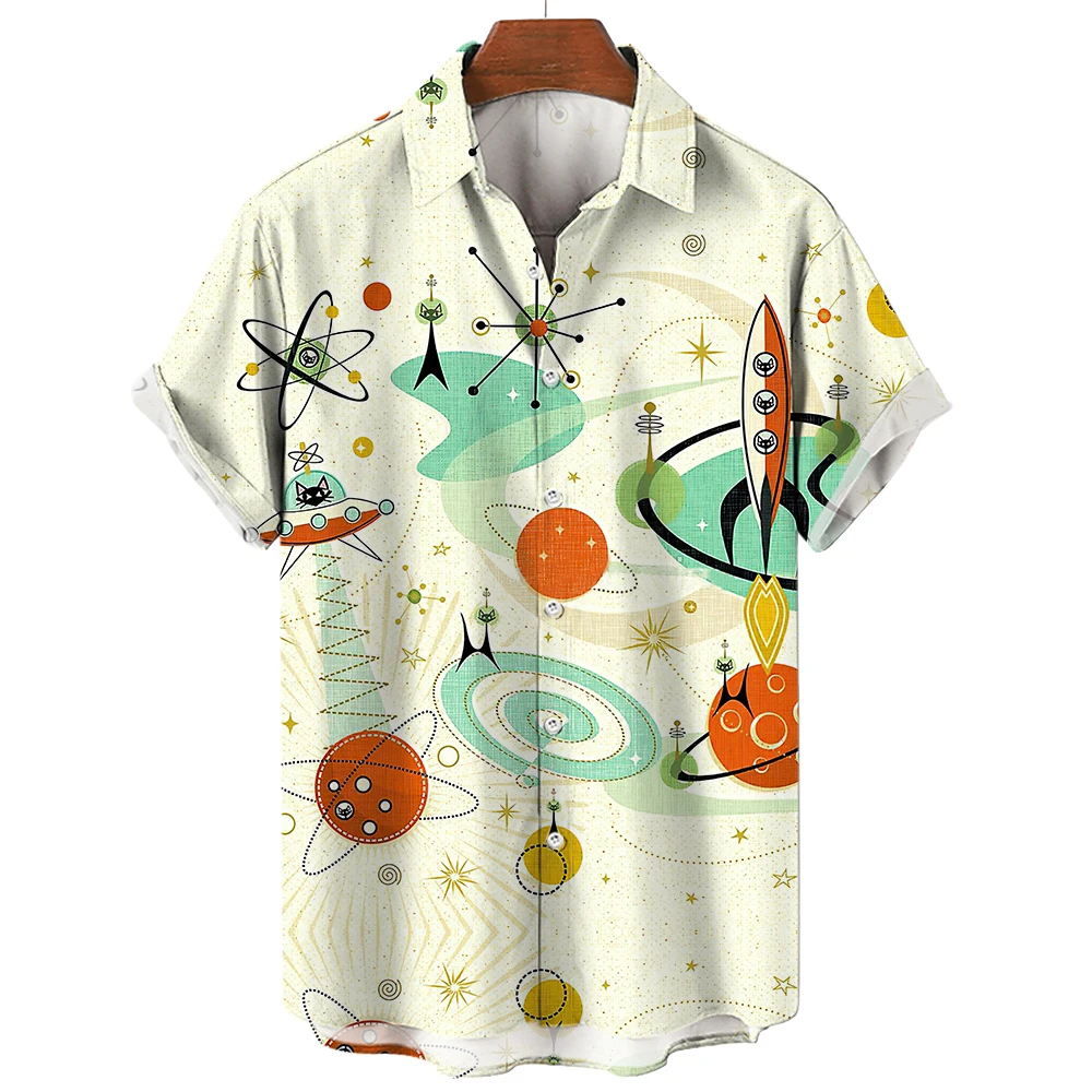 

Hawaiian Casual Men's Shirt 3d Print Medieval Cat Pattern Short Sleeve Top 2023 New Lapel Shirt For Men Oversized Clothing 5XL