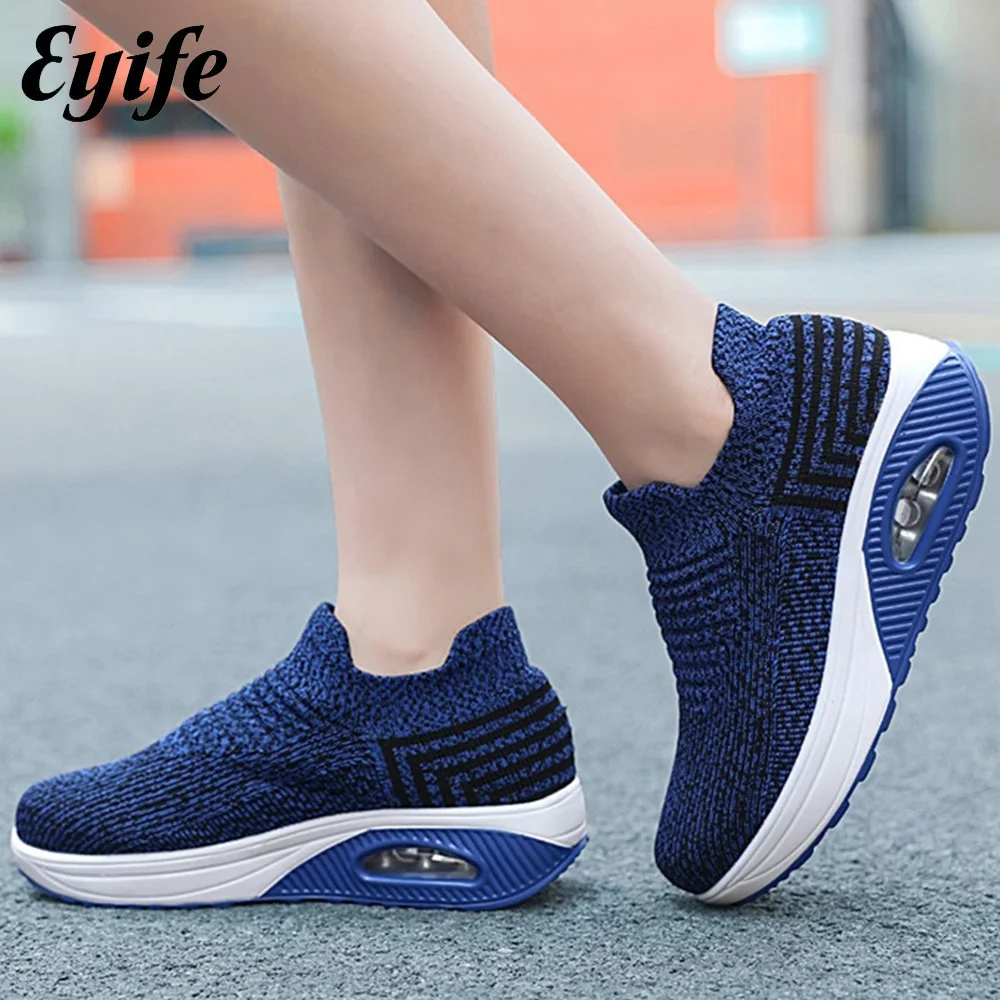 

Women's Sport Sneakers 2023 New All Season Mesh Breathable Slip On Casual Loafers 35-42 Large-Sized Walking Running Jump Shoes