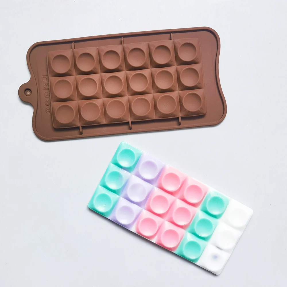 

New rectangular dot chocolate biscuit cake silicone mold 3D mousse pastry jelly egg tart bread mold baking tool