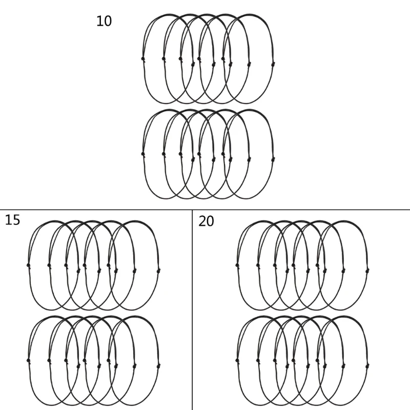 Набор из 10 регулируемых кожаных шнуров NoEnName_Null