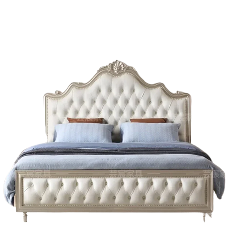 Современная Большая мягкая кровать принцессы большая деревянная для девушек