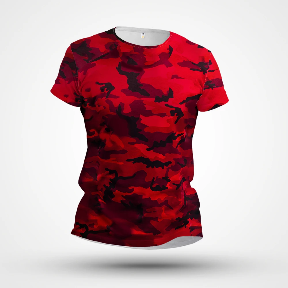 

2023 Summer New Men's T-shirt Jumps Over Hot Selling 3D Digital Print Black Red Short Sleeve Casual Top Round Neck