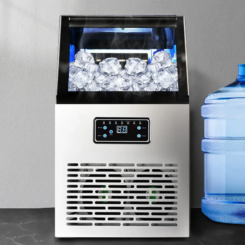 60 кг/24 ч коммерческая машина для производства льда с 2 водными втулками