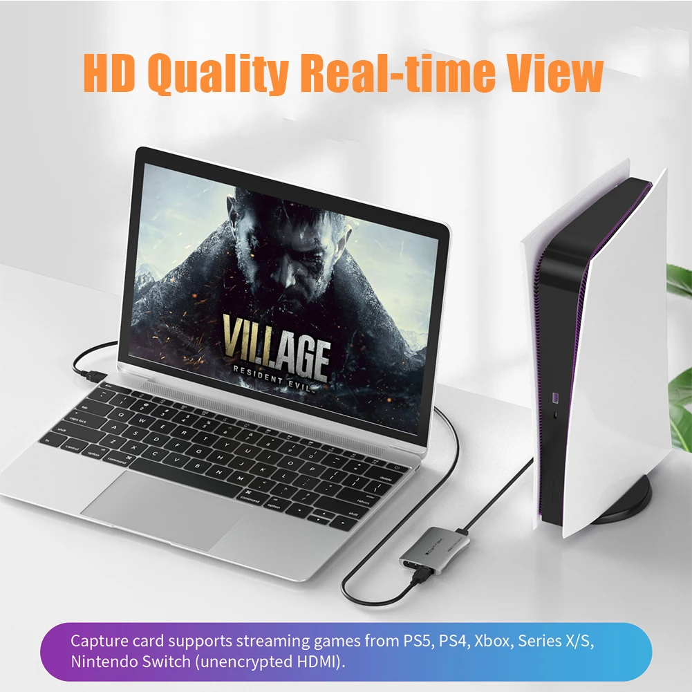 Карта видеозахвата HD 4K 60fps USB 3 0 с выходом HDMI-совместима потоковой передачей аудио