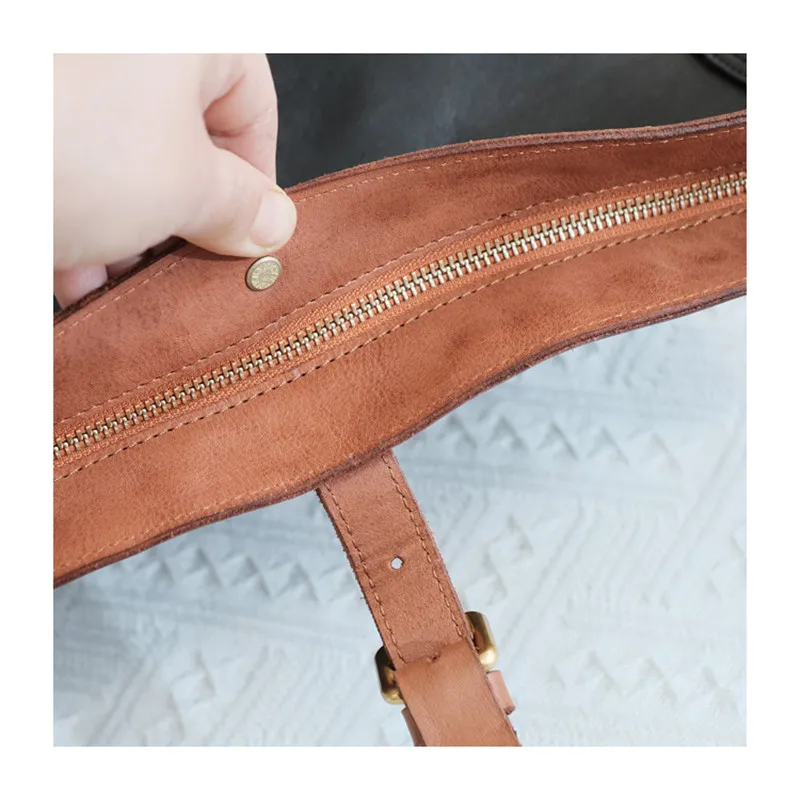 PNDME casual luxury genuine leather ladies  messenger bags outdoor travel designer natural real cowhide women's shoulder bag