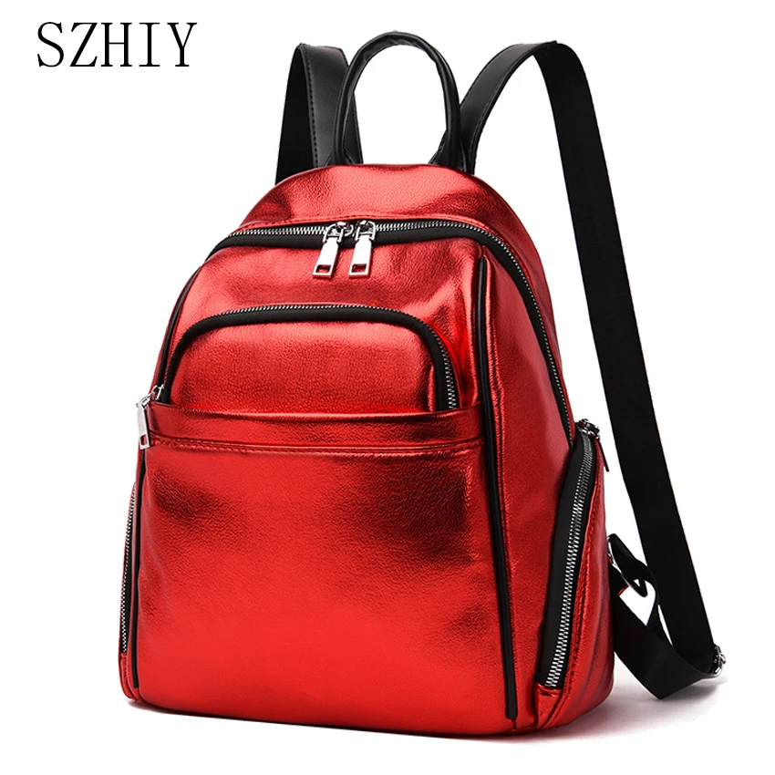 

New Large Capacity Backpack Women Luxury Designer Soft Back Fashion Travel Pocket Girl Schoolbag High Quality Satchel Female Red