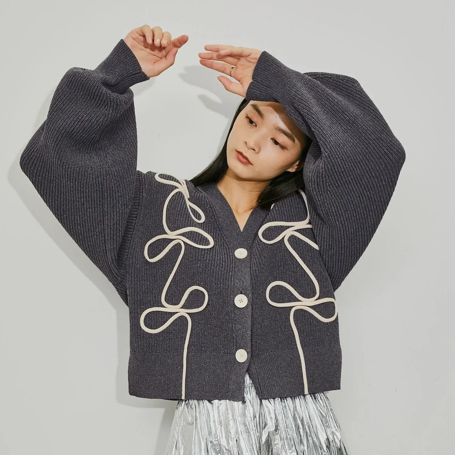 Panhua Knitted Cardigan Sweater Jacket Women's Autumn Korean Fashion V-neck Long Sleeve Casual Loose Knitwear Tops Female Jumper