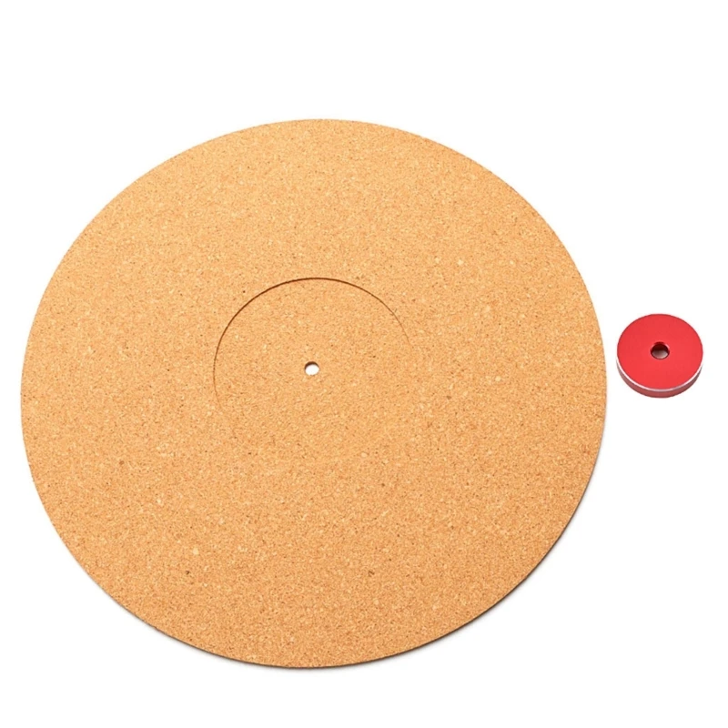 

Universal Turntable Platter Mat Anti-Static Anti-Shake Slipmat Cork Turntable Mat for Vinyl Record Players Easy to Use